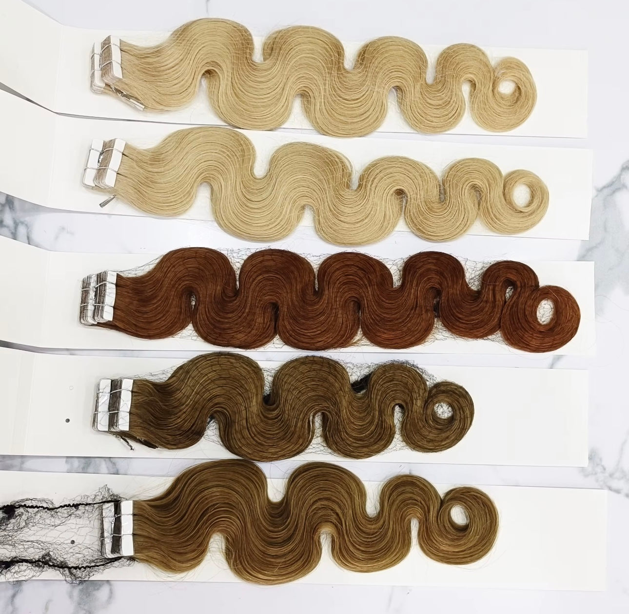 Adhesivos Rubio Dorado Ondulado