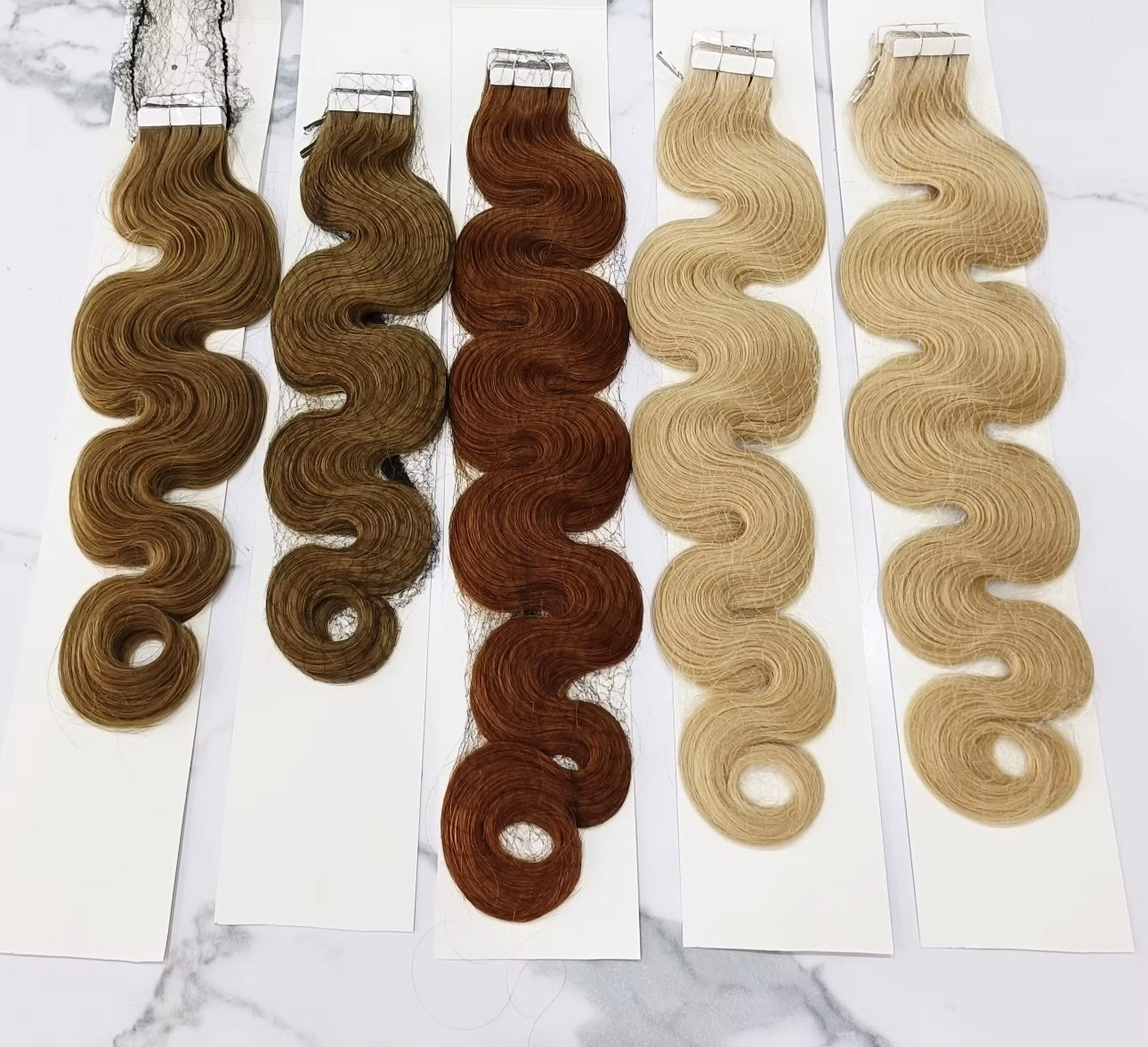 Adhesivos Rubio Dorado Ondulado